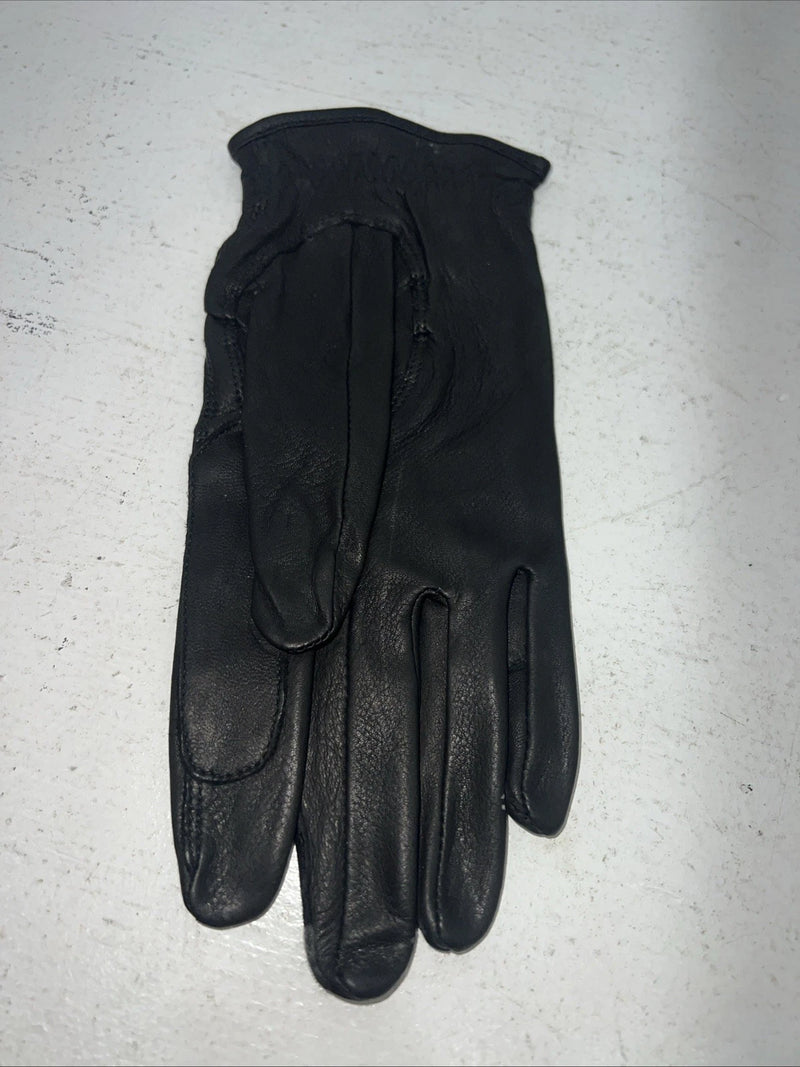 New Black Leather Tuff Mate Riding And Show Gloves Men’s Large Q-506