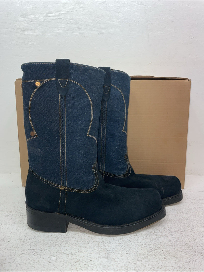 New Men’s Blue Rodeo Cowboy Boots. M 822 8 D. 1-113