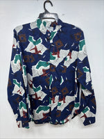 New Women’s Cowboy Threads Designed Long Sleeve Button Up Large TT-15