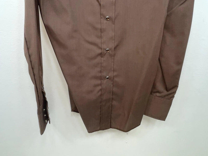 New Women’s Brown Panhandle Slim Long Sleeve Button Up Shirt #3334 3B-89