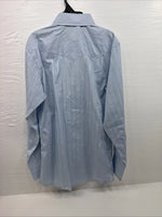 New Men’s White Horse Blue long sleeve pearl snap small B-69