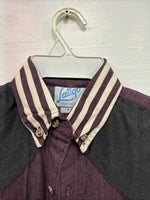 New Men’s Latigo Purple Green Long sleeve button up Medium B-79