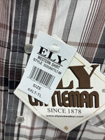 New Men’s ELY Cattleman Multiple Color Flannel Short Sleeve Pearl Snap 4XL E-85