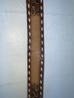 New Brown Genuine Leather Weaved And Tooled 30” Belt #203 JJ-94
