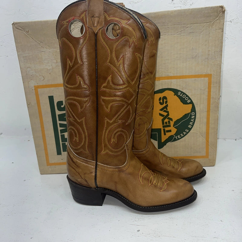 New Women’s Brown Texas Brand Cowboy Boots. L195 5.5 5 1/2 M. 20-38