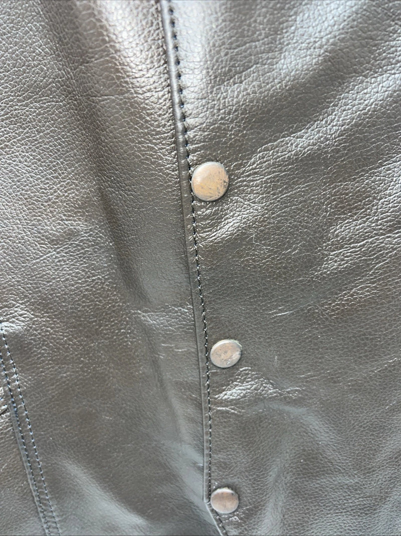 New Western Express Men’s Brown Leather 3XL Vest QQ-23
