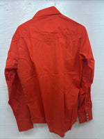 New Men’s Champion Western Orange Long Sleeve Pearl Snap 16 X 35 Large DD-46