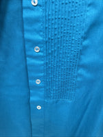New Western Collection Blue Long Sleeve Button Up English Shirt Size 16 II-34