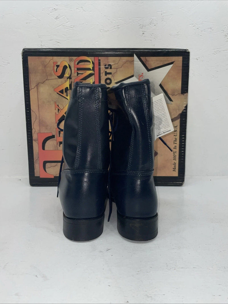 New Women’s Navy Lace Up Texas Brand Cowboy Boots. 4445 8 M. 16-60