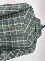 New Kids White Horse Green Plaid Long Sleeve Pearl Snap XL DD-59 