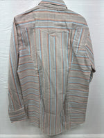 New Men’s Tem Tex Multicolor Stripe Long Sleeve Pearl Snap 16.5 X 34 Large R-18