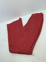 New Vintage Red Polka Dot Polyester Pants SS-67
