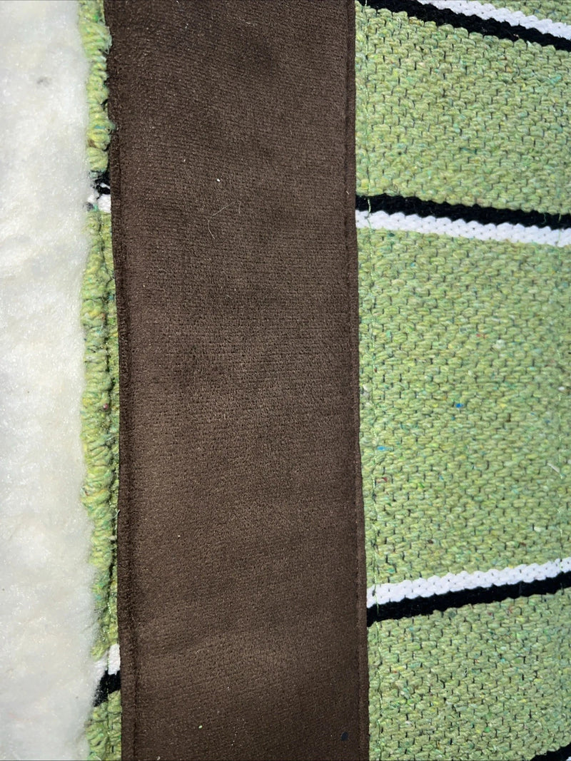 New Tough 1 Green Brown 30x30 Felt Fleece Saddle Pad #31-641 Pad-5