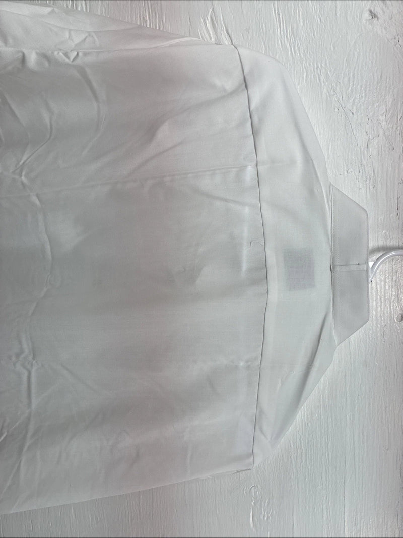New Classix White Long Sleeve Button Up English Shirt 18-18.5 2XL X-90