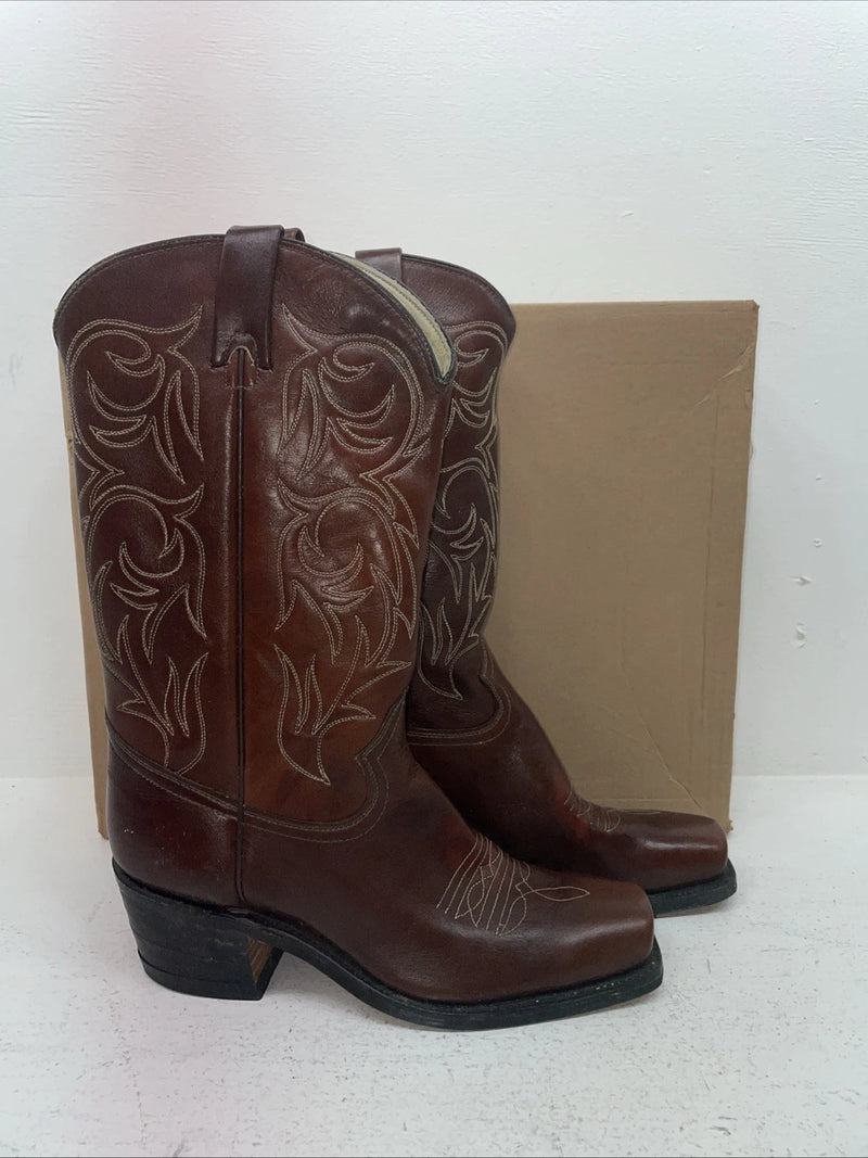 New Men’s Brown Texas Brand Cowboy Boots. M 311 9.5 9 1/2 D. 5-11