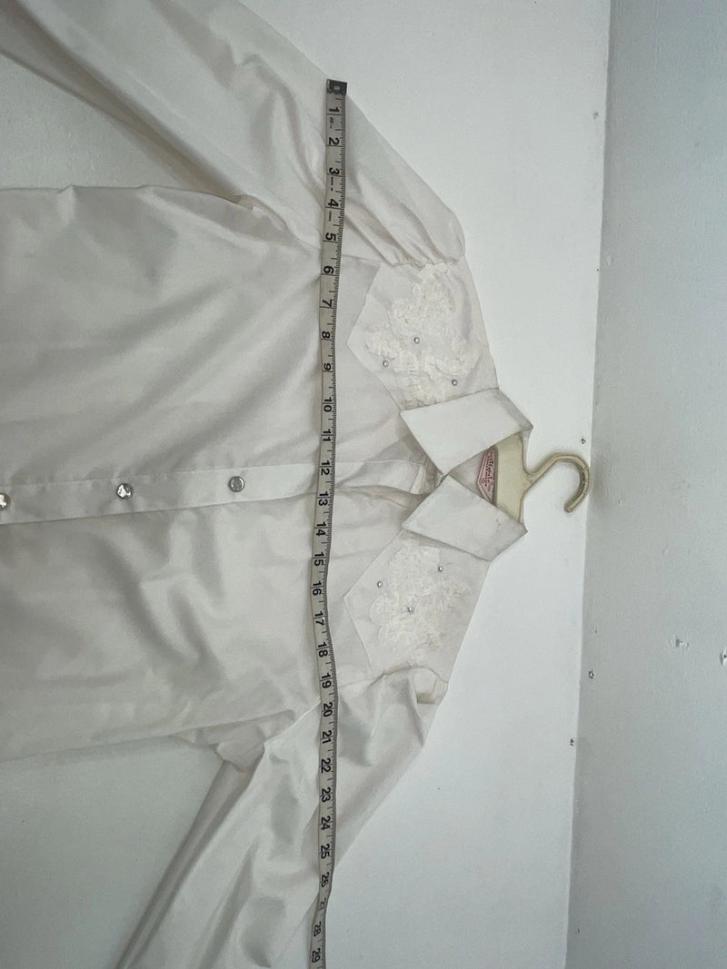 New Women’s White H Bar C Long Sleeve Button Up Shirt 3B-34