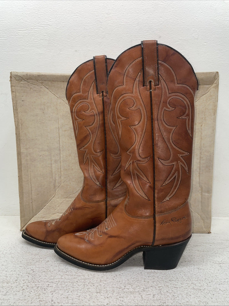 New Youth Brown Kenny Roger’s Cowboy Boots. 40444 5 M. 2-153