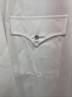 New Men’s ELY Cattleman White Long Sleeve Pearl Snap 3XL E-20
