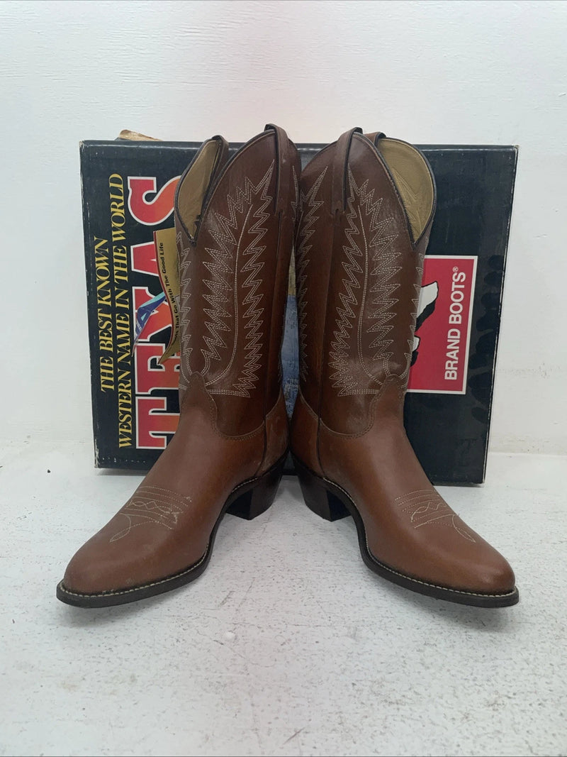 New Men’s Brown Texas Brand Cowboy Boots. 4501 9 M. 3-41