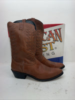 New Men’s Brown American West Cowboy Boots. 1126 14 D. 8-65
