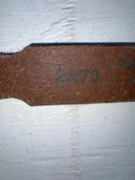 New Brown Genuine Leather Tooled And Silver Pendent 28” Belt #5721 JJ-151