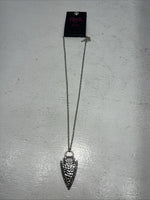 New Women’s Rock 47 Silver Chain Rectangle Necklace. NC2403R47 A-87