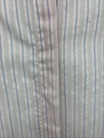 New Women’s H Bar C Blue Stripe Long Sleeve Button Up Size 40 MM-31