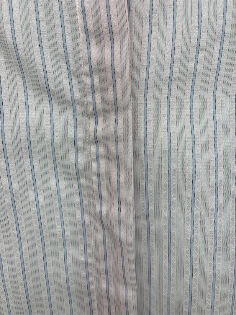 New Women’s H Bar C Blue Stripe Long Sleeve Button Up Size 40 MM-31