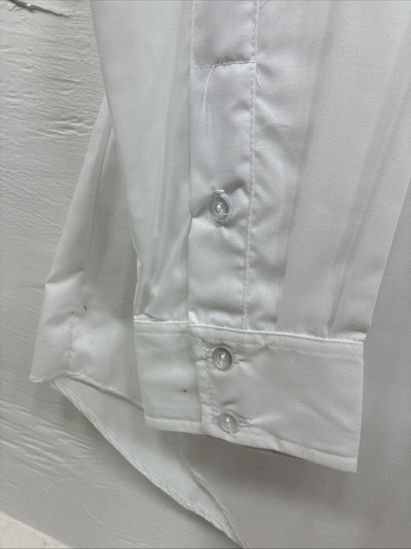 New Men’s H Bar C White Long Sleeve Button Up 16 Large CC-22