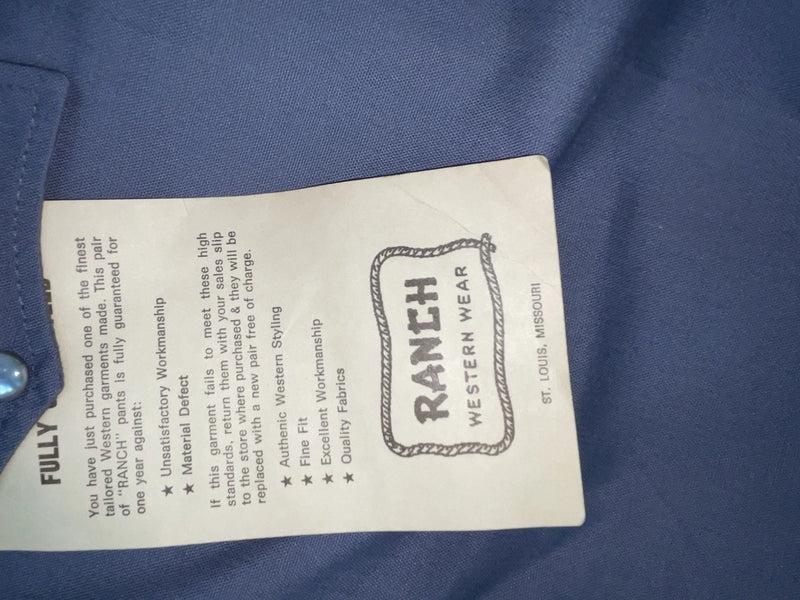 New Vintage Gray Ranch Polyester Pants #P1023 XX-114