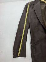 New Circle S Brown Suit Jacket 42L #25832 T-604