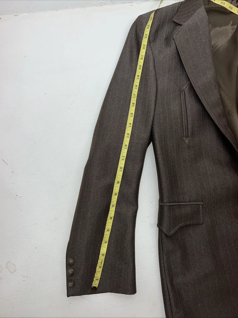 New Circle S Brown Suit Jacket 42L #25832 T-604