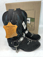 New Children Black Smoky Mountain Cowboy Boots. 3283 C. 10.5 10 1/2 D. 24-48