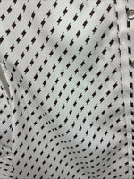 New Women’s Dickson Jenkins White Brown Long Sleeve Pearl Snap Size 30 KK-94