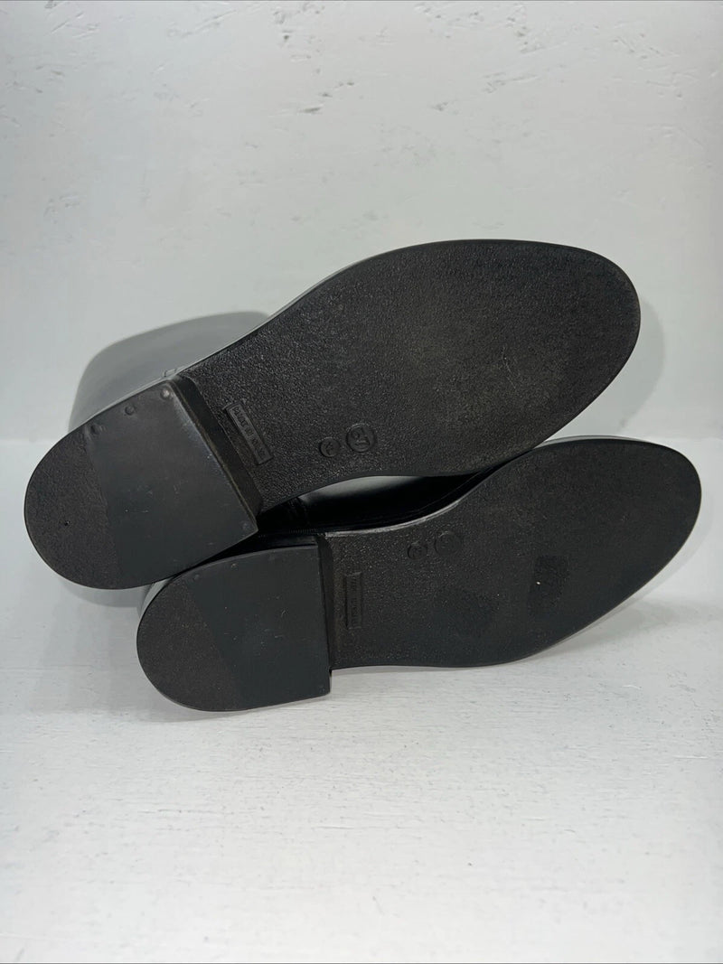 New Women’s Black Derby English Boots.  37 6 M. 12-1
