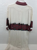New Men’s GunSmoke White Red Short Sleeve Polo XL E-58