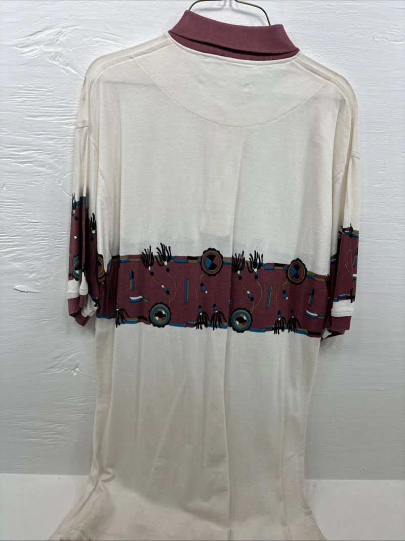 New Men’s GunSmoke White Red Short Sleeve Polo XL E-58