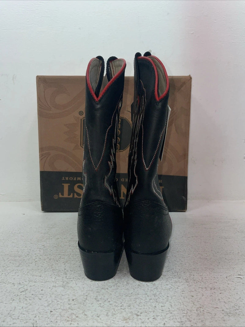 New Youth Black Dan Post Cowboy Boots. 13139 5.5 5 1/2 D. 2-129