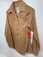 New Women’s Dickson Jenkins Orange Floral Long Sleeve Pearl Snap Size 30 MM-55