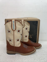 New Children’s Brown DBL Barrel Cowboy Boots. 4451402 13. 2-108