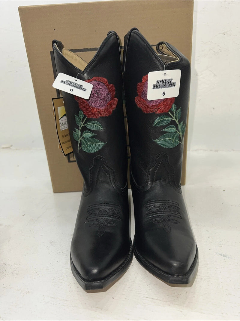 New Women’s Black Smoky Mountain Cowboy Boots. 3688 Y 6 D. 20-110