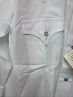 New Boys ELY Cattleman White Long Sleeve Pearl Snap Size 8 MM-15
