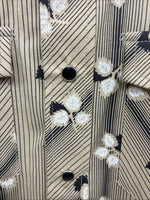 New Men’s ELY Plains Multicolor Leaf Design Long Sleeve Pearl Snap 16 Large Q-56