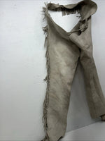 NOS Tan Show Chaps With Fringe Adjustable Waist 43” XL N-39