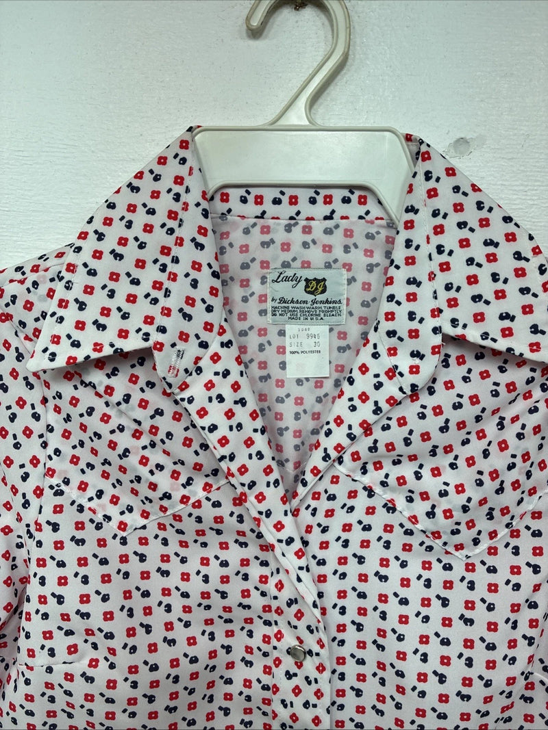 New Women’s Dickson Jenkins Multicolor Long Sleeve Pearl Snap Size 30 MM-37