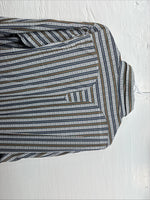 New Men’s RocketMount multicolor Stripe Long Sleeve Pearl Snap XL M-61