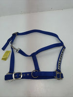 New Tough 1 Blue Nylon Satin Hardware Full Horse Halter #50-2031 3C-13