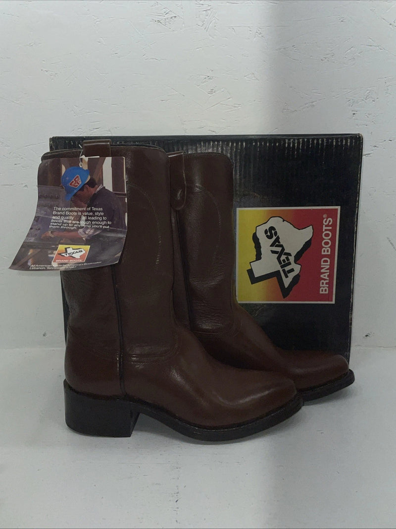 New Men’s Brown Texas Brand Cowboy Boots. 8311 8 D. 2-34