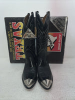 New Men’s Black Texas Brand Cowboy Boots. 6210 7.5 7 1/2 D. 1-81