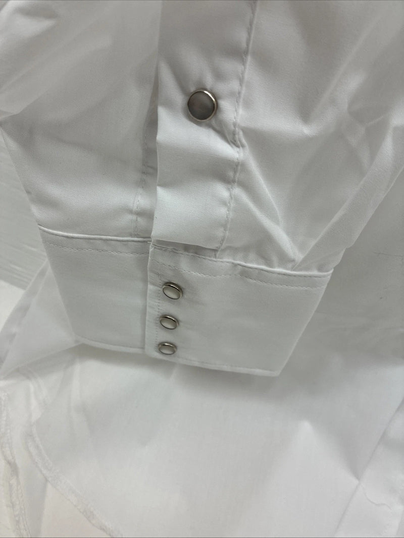 New Men’s Panhandle Slim White Long Sleeve Pearl Snap 3XL E-76